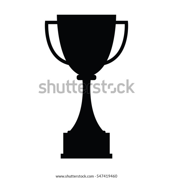 Black White Vector Silhouette Trophy Stock Vector (Royalty Free) 547419460