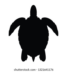 Vector Silhouette Sea Turtle Stock Vector (Royalty Free) 379624777 ...