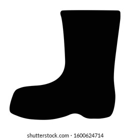 A Black And White Vector Silhouette Of A Wellington Boot