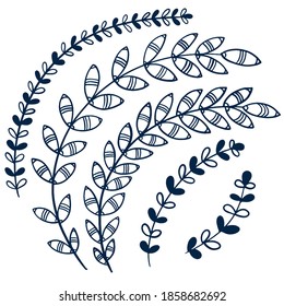 Black and white vector sketch abstract flower