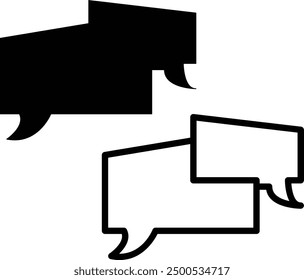 Black and white vector speech bubble set, Hand drawn set of speech bubbles with handwritten for book, card, business, poster design. Vector illustration design for fashion fabrics, textile graphics.