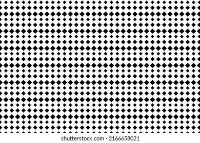 Black and white vector square pattern design background.