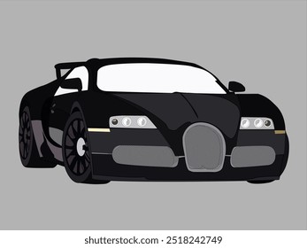 Vector blanco y negro del coche estupendo