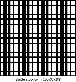 Black and white vector tablecloth seamless  pattern. Seamless  vector checkered pattern. Modern vector tablecloth texture. Great for label, print, packaging, fabric. Checkered black seamless texture.