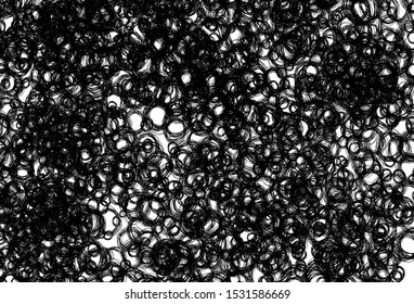 Black and white vector template with circles. Abstract illustration with colored bubbles in nature style. Design for your business advert.