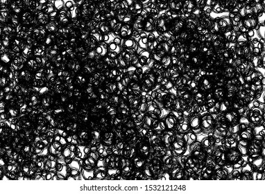 Black and white vector template with circles. Blurred bubbles on abstract background with colorful gradient. Design for your business advert.