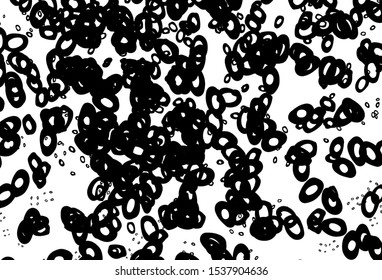Black and white vector template with circles. Abstract illustration with colored bubbles in nature style. Pattern for ads, leaflets.
