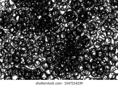 Black and white vector template with circles. Abstract illustration with colored bubbles in nature style. Pattern for beautiful websites.