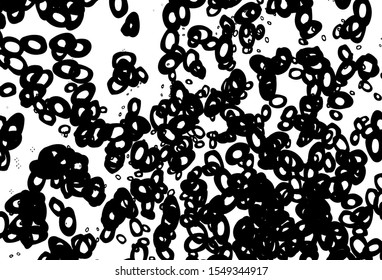 Black and white vector template with circles. Beautiful colored illustration with blurred circles in nature style. Pattern for ads, leaflets.