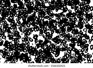 Black and white vector template with circles. Blurred bubbles on abstract background with colorful gradient. Design for business adverts.