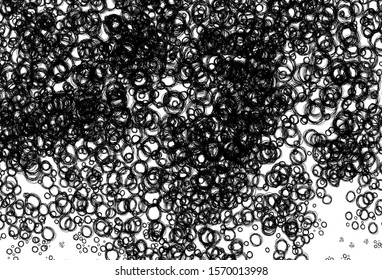 Black and white vector template with circles. Blurred decorative design in abstract style with bubbles. Pattern for ads, leaflets.