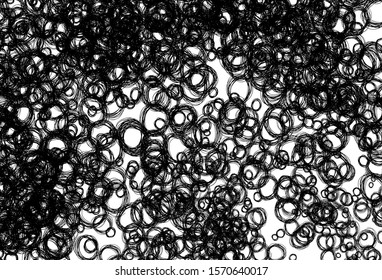 Black and white vector template with circles. Abstract illustration with colored bubbles in nature style. Pattern for ads, leaflets.