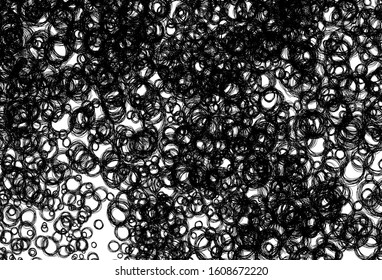 Black and white vector template with circles. Blurred decorative design in abstract style with bubbles. Design for poster, banner of websites.