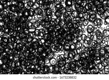 Black and white vector template with circles. Illustration with set of shining colorful abstract circles. Design for your business advert.