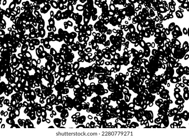 Black and white vector template with circles. Glitter abstract illustration with blurred drops of rain. Pattern for ads, leaflets.