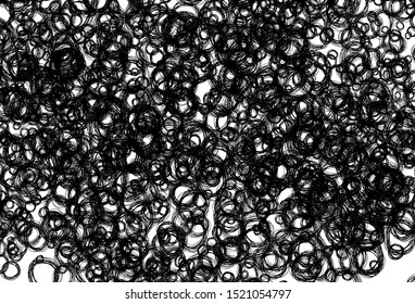 Black and white vector texture with disks. Illustration with set of shining colorful abstract circles. Pattern for textures of wallpapers.