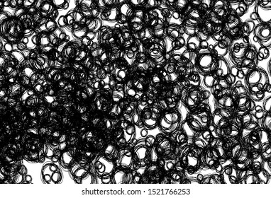 Black and white vector texture with disks. Blurred decorative design in abstract style with bubbles. Pattern for futuristic ad, booklets.