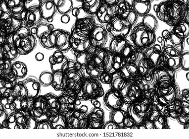 Black and white vector texture with disks. Blurred bubbles on abstract background with colorful gradient. Pattern for beautiful websites.