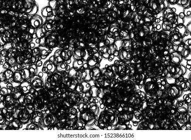 Black and white vector texture with disks. Blurred decorative design in abstract style with bubbles. Design for poster, banner of websites.