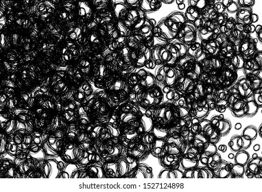 Black and white vector texture with disks. Abstract illustration with colored bubbles in nature style. New template for your brand book.