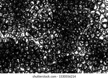 Black and white vector texture with disks. Modern abstract illustration with colorful water drops. Design for poster, banner of websites.