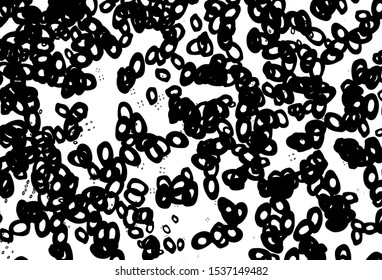 Black and white vector texture with disks. Blurred decorative design in abstract style with bubbles. Pattern for beautiful websites.