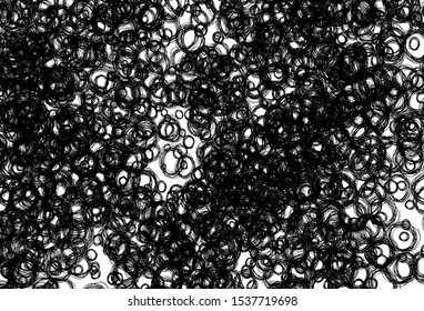 Black and white vector texture with disks. Blurred decorative design in abstract style with bubbles. Pattern for beautiful websites.