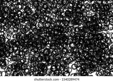 Black and white vector texture with disks. Blurred bubbles on abstract background with colorful gradient. Pattern for ads, leaflets.