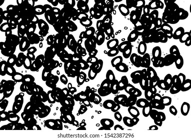 Black and white vector texture with disks. Abstract illustration with colored bubbles in nature style. Pattern for beautiful websites.