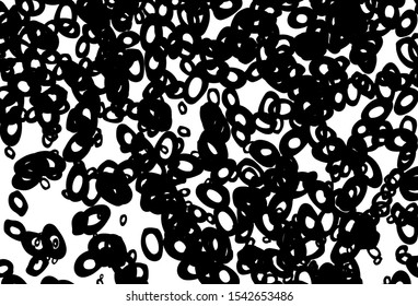 Black and white vector texture with disks. Illustration with set of shining colorful abstract circles. Completely new template for your brand book.