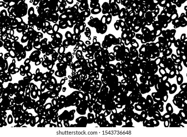 Black and white vector texture with disks. Beautiful colored illustration with blurred circles in nature style. Design for posters, banners.