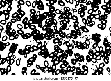 Black and white vector texture with disks. Blurred bubbles on abstract background with colorful gradient. Design for business adverts.