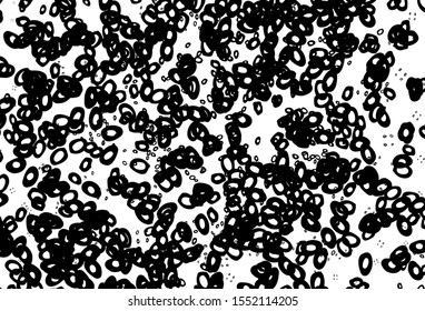 Black and white vector texture with disks. Modern abstract illustration with colorful water drops. Pattern for beautiful websites.
