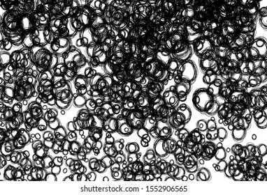 Black and white vector texture with disks. Abstract illustration with colored bubbles in nature style. Design for your business advert.