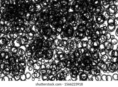 Black and white vector texture with disks. Blurred decorative design in abstract style with bubbles. Design for poster, banner of websites.