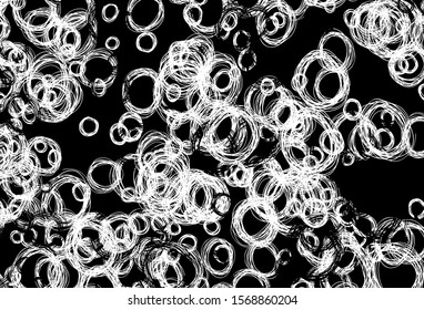 Black and white vector texture with disks. Blurred bubbles on abstract background with colorful gradient. Pattern for beautiful websites.