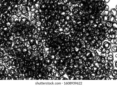 Black and white vector texture with disks. Modern abstract illustration with colorful water drops. New template for your brand book.