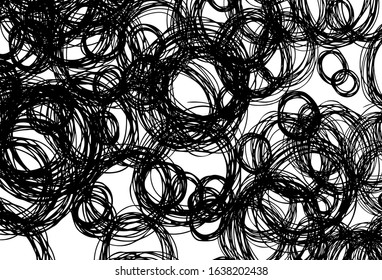 Black and white vector texture with disks. Modern abstract illustration with colorful water drops. Design for poster, banner of websites.
