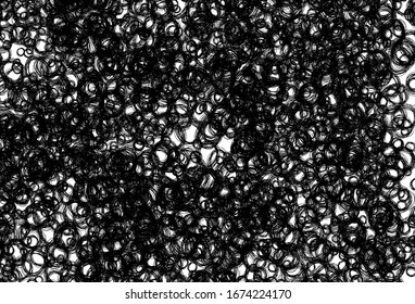 Black and white vector texture with disks. Illustration with set of shining colorful abstract circles. New template for your brand book.