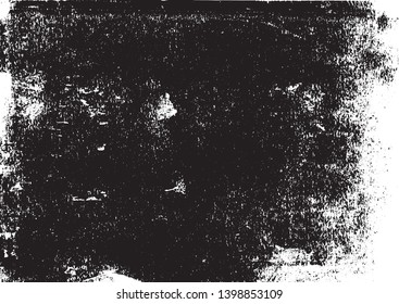 A black and white vector tracing of a grungy lino print. The black sections can be selected separately from the white background. Ideal for creating artistic textured or aged effects.