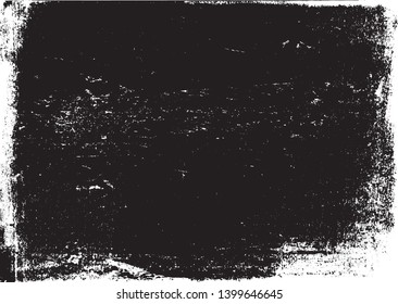 A black and white vector tracing of a grungy lino print. The black sections can be selected separately from the white background. Ideal for creating artistic textured or aged effects.