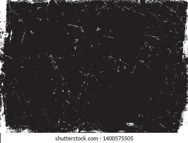 A black and white vector tracing of a grungy lino print. The black sections can be selected separately from the white background. Ideal for creating artistic textured or aged effects.