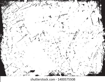 A black and white vector tracing of a grungy lino print. The black sections can be selected separately from the white background. Ideal for creating artistic textured or aged effects.