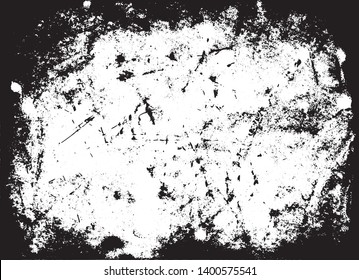 A black and white vector tracing of a grungy lino print. The black sections can be selected separately from the white background. Ideal for creating artistic textured or aged effects.