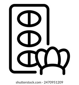 Vector en blanco y negro de una señal de tráfico con el icono de paso de peatones