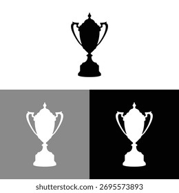 Trofeo de Vector blanco y negro 