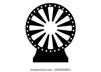 Black and white vector wheel of luck or fortune infographics