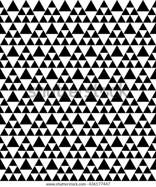 Black White Vectorseamless Triangle Patterngeometric Ornament Stock ...