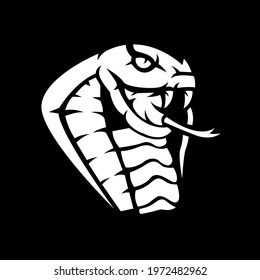 black and white version of a cobra design illustration