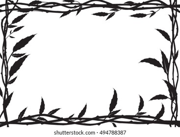 Black and white vertical frame 